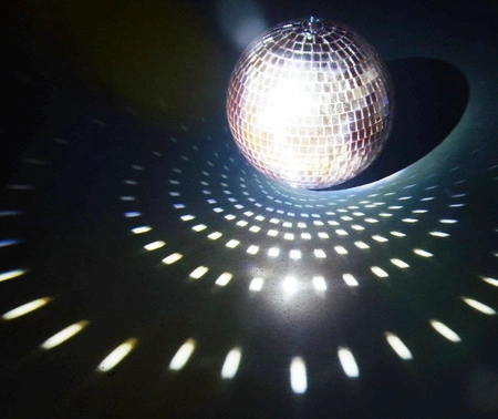 Kula lustrzana 20 cm - różowo złota