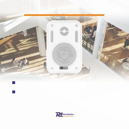 Kolumny instalacyjne 100V 3" 60W IPX5 PD BC30V białe Power Dynamics