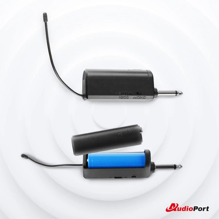 Zestaw 2 mikrofonów bezprzewodowych dorecznych UHF z odbiornikiem Audioport MV2