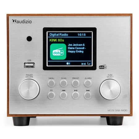 Radio Audizio Vieste DAB+ z subwooferem, srebrne