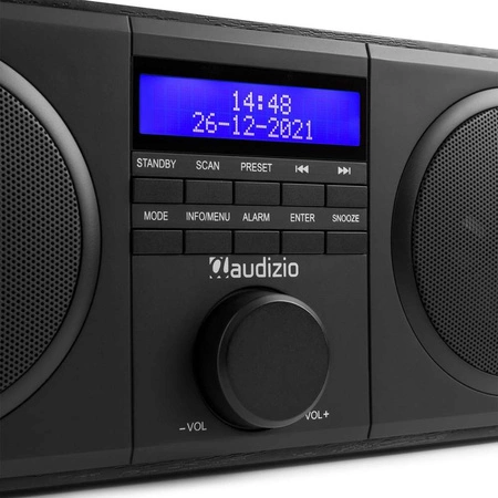 Radio cyfrowe stereo FM DAB+ Audizio Novara czarne