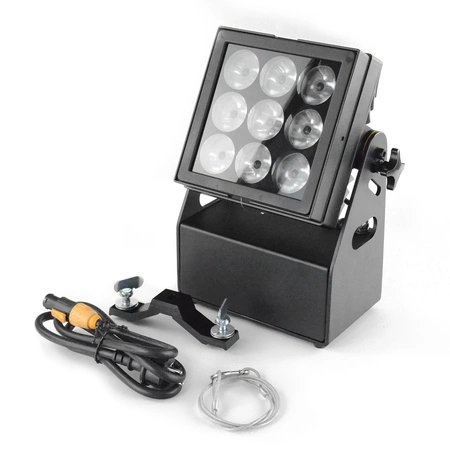 Reflektor akumulatorowy zewnętrzny 9x 6W RGB LED 4w1 AFX MOBICOLOR9+ pilot bezprzewodowy