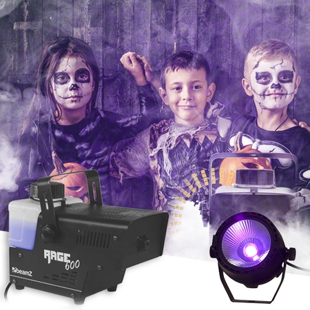 Zestaw imprezowy: Wytwornica dymu Rage 600I+ płyn do dymu 1l+ reflektor ultrafioletymu + reflektor ultrafiolet