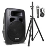Zestaw do prezentacji: Kolumna aktywna 12'' 600W+ statyw+ mikrofon dynamiczny