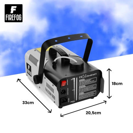 Zestaw: Wytwornica dymu 900W Falcon900 dwa piloty Firefog + płyn 5L