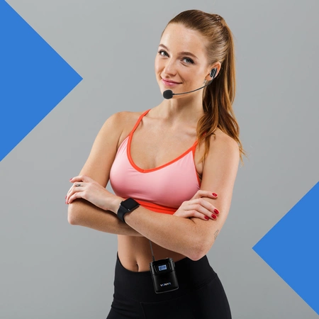 Zestaw mikrofonowy bezprzewodowy 2x bodypack UHF Vonyx WM62B