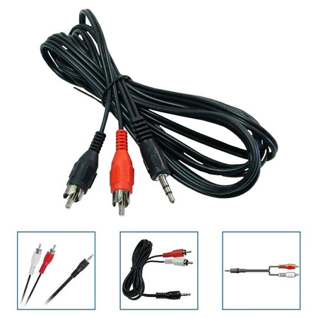 Kabel Audio Jack 3,5mm Stereo - 2xRCA 1.5m