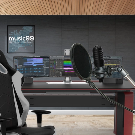 Zestaw: Mikrofon dynamiczny sPodcaster, statyw, pokrowiec, pop filtr