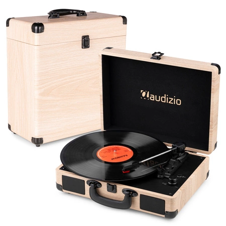 Futerał na płyty winylowe Audizio RC32, jasne drewno