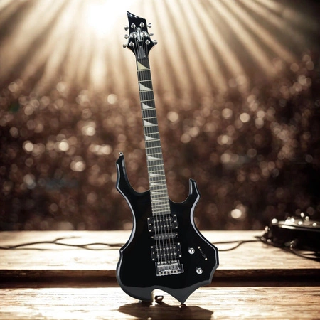 Gitara elektryczna - kompletny zestaw -Golden Guitar RFL-5 Czarny