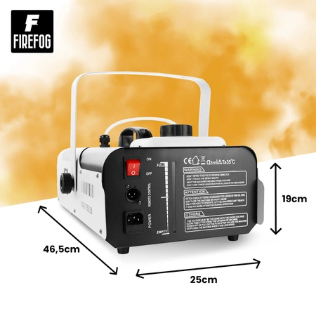 Zestaw: Wytwornica dymu z LED RGB 1500W Eagle 1500LED dwa piloty/ Firefog + płyn 1L