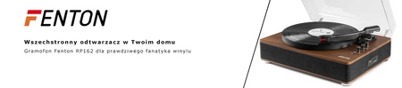 Gramofon RP162 Fenton głośniki BT konwersja brązowy