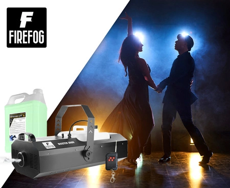 Zestaw: Wytwornica dymu Master 3000 3000W DMX pilot Firefog + płyn do dymu 5L