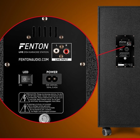 Aktywna kolumna karaoke 2x 10" LED LIVE2104 Fenton