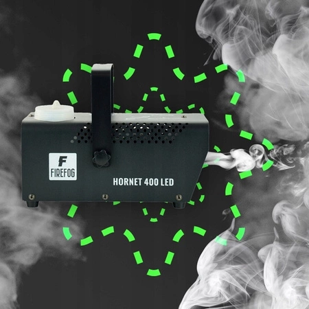 Zestaw: Wytwornica dymu z efektem LED 400W Hornet 400LED 2 piloty Firefog+ płyn5l
