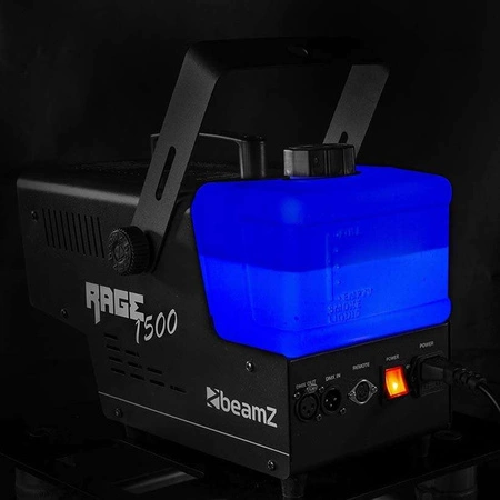 Zestaw: Wytwornica dymu LED 1500W Rage1500LED+ płyn do dymu 5l+ płyn do czyszczenia wytwornic+ zapach Beamz