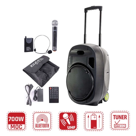 Kolumna mobilna Ibiza PORT12UHF-MKII