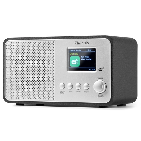 Radio cyfrowe DAB+ FM Avio srebrne Audizio