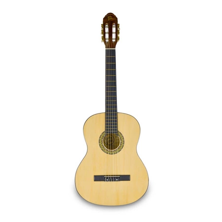 Zestaw: Gitara klasyczna 4/4 39" kolor naturalny GKS39NAT Golden Guitar+ pokrowiec tuner struny kostki