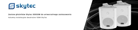 Kolumny instalacyjne dwudrożne 100W SkyTec - para, kolor biały