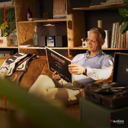 Gramofon w walizce RP114W Audizio brązowy