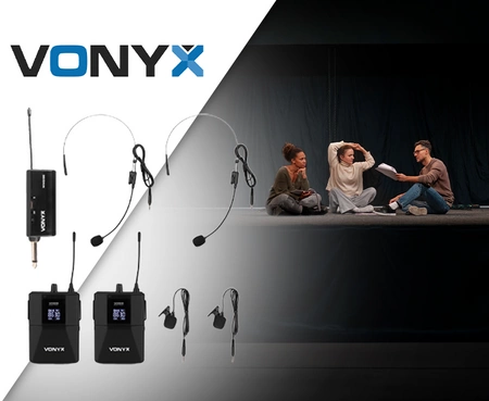 Zestaw Bezprzewodowych mikrofonów Bodypack P&P UHF WM552B Vonyx