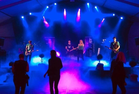 Zestaw: Wytwornica o dymu ciężkiego DMX LF1500+ płyn do dymu niskiego 5l