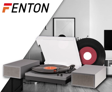 Gramofon RP165G Fenton głośniki BT srebrny