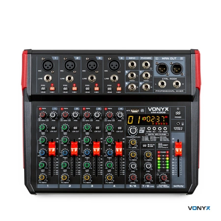 Mikser muzyczny 8-kanałowy REC BT DSP USB VM-KG08 Vonyx
