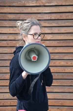 Mocny MEGAFON z USB/SD i Syreną - MEGA60USB