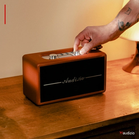 Radio retro DAB FM BT Tune60 Audizio brązowe