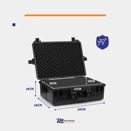 Uniwersalna walizka transportowa GIGCase26 - IP67 - czarna Power Dynamics