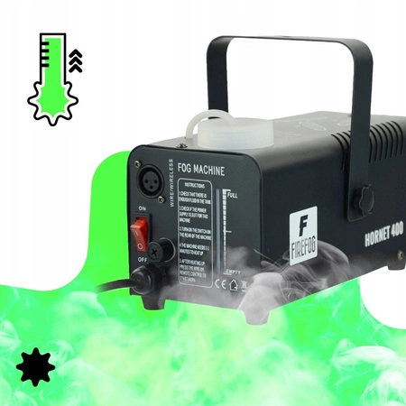 Zestaw: Wytwornica dymu 400W Hornet400 pilot przewodowy/ Firefog + płyn1l