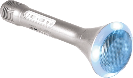 Mikrofon z głośnikiem do karaoke Party KAMIC kolor srebrny