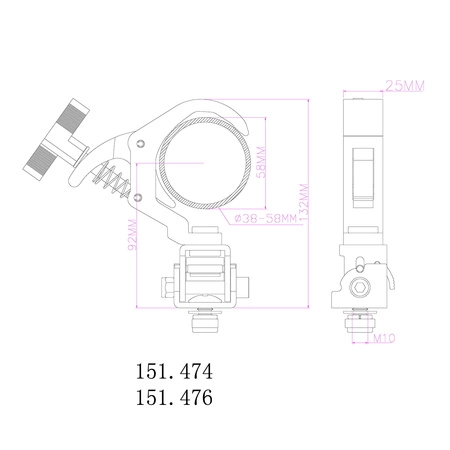 BC50-150F Składany zacisk szybkozamykający Aluminiowy