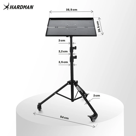 Statyw pod laptop projektor podstawka i kółkami HPS2 Hardman