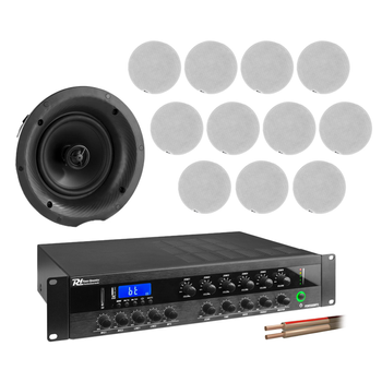  6 strefowy system głośników sufitowych 12 x FCS6 z wzmacniaczem PDW500MP3 BT