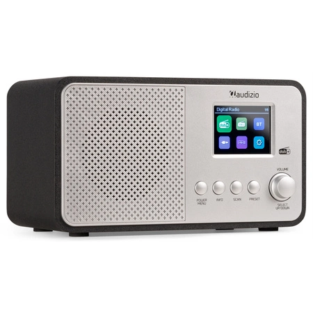Radio cyfrowe DAB+ FM Avio srebrne Audizio