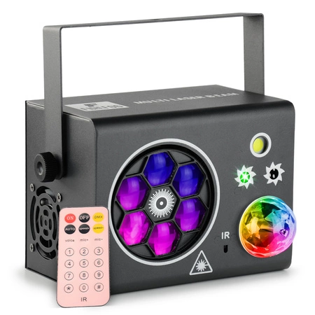 Efekt oświetleniowy Multi Laser Beam astro strobo pilot bezprzewodowy