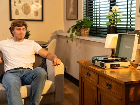 Gramofon w walizce RP111G Audizio zielony