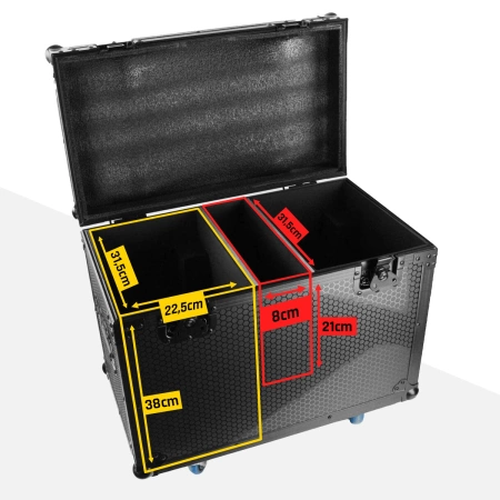 Zestaw: 2x Głowa ruchoma WASHY285 Lucendi+ Case