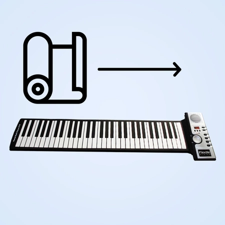 Keyboard elastyczny 61 klawiszy MIDI zwijana klawiatura