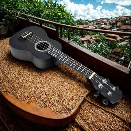 Ukulele sopranowe 21" HRF21 czarne struny Aquila Golden Guitar