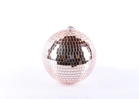 Kula lustrzana 20 cm - różowo złota