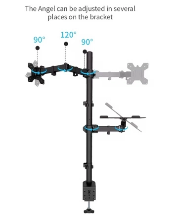 Pojedyncze ramię do monitora 13"-32" z podstawką na laptop CMA10L Audizio