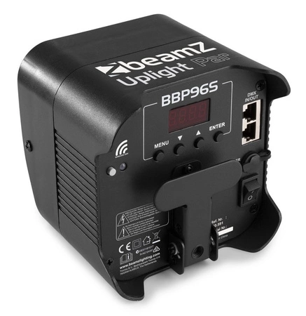 Oświetlacz Bateryjny LED BBP96S Uplight Par 6x12W RGBWA-UV z bezprzewodowym DMX