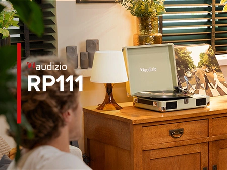 Gramofon w walizce RP111G Audizio zielony