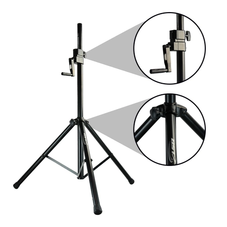 Statyw kolumnowy teleskopowy 120- 190cm do dużych kolumn do 80kg z mechanizmem zębatkowym BST