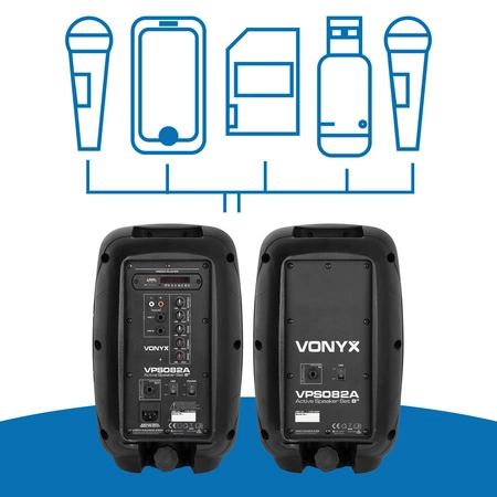 Zestaw Karaoke dla dorosłych z kompletną instalacją dźwiękową - Bluetooth - 400W