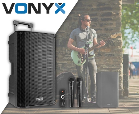 Zestaw: Kolumna mobilna VSA500 12" 800W BT Vonyx+ statyw